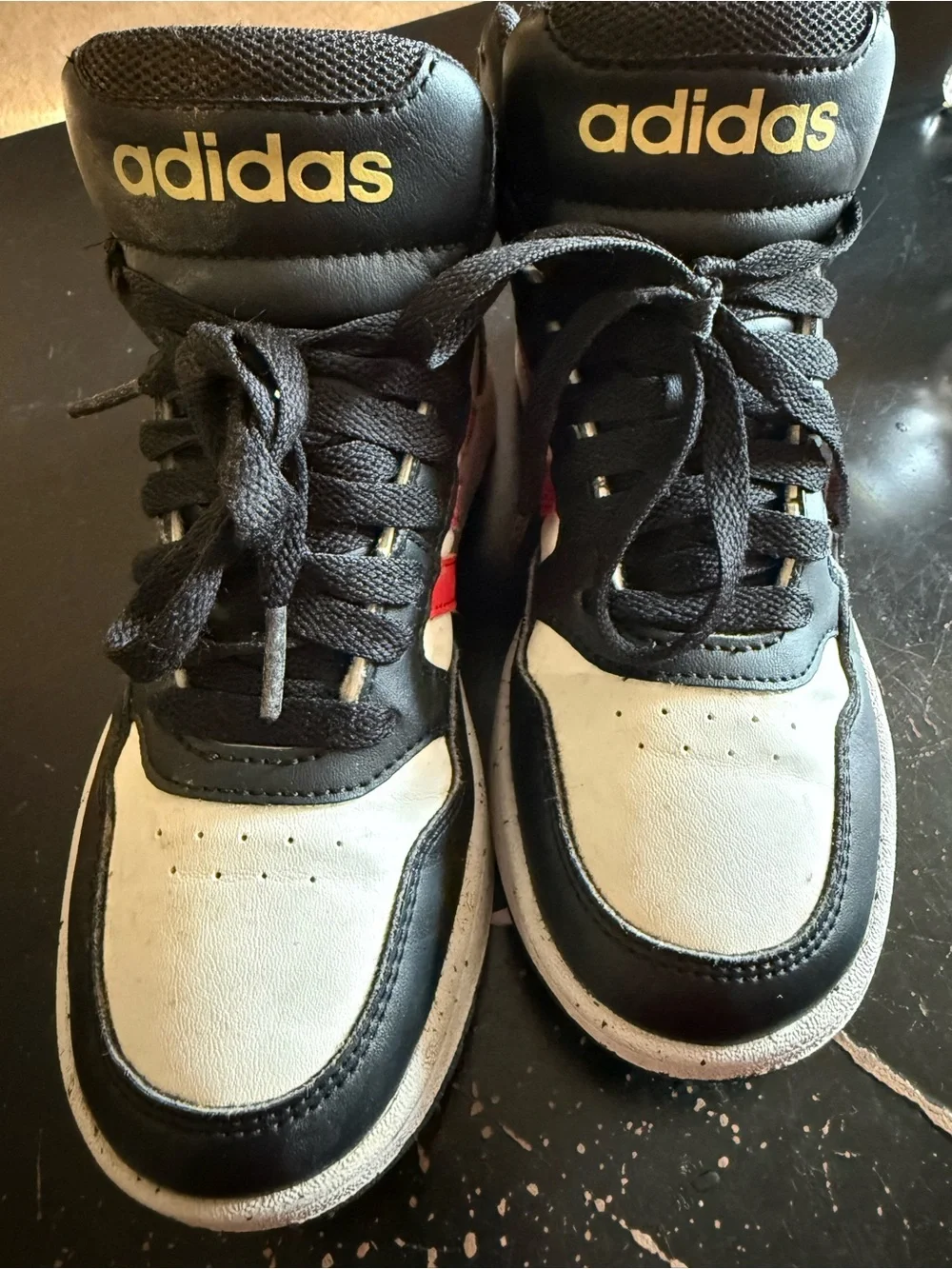 adidas Kids Sneakers in Black, White & Red